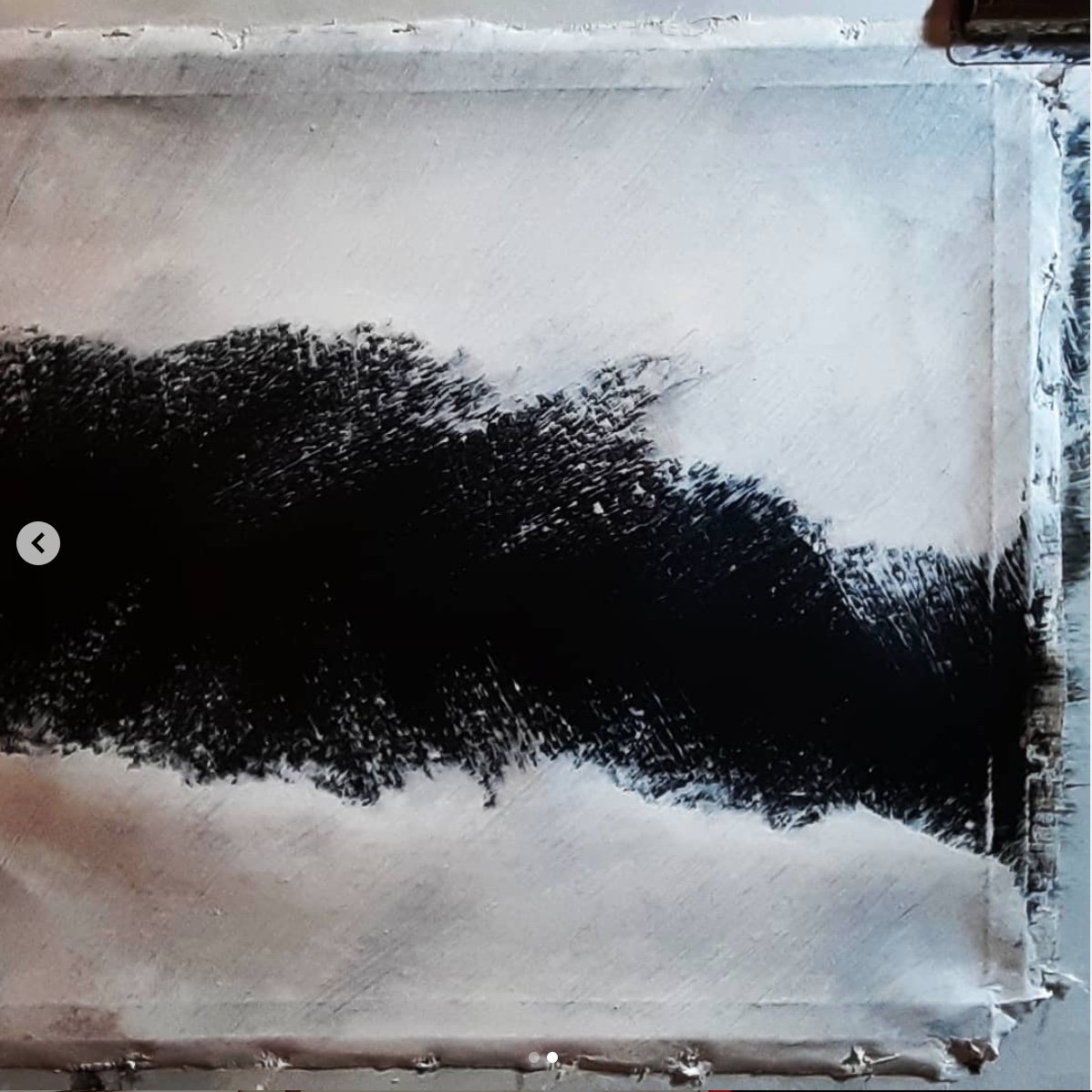 Dirty filter 'Slash 3' painting on scoured canvas